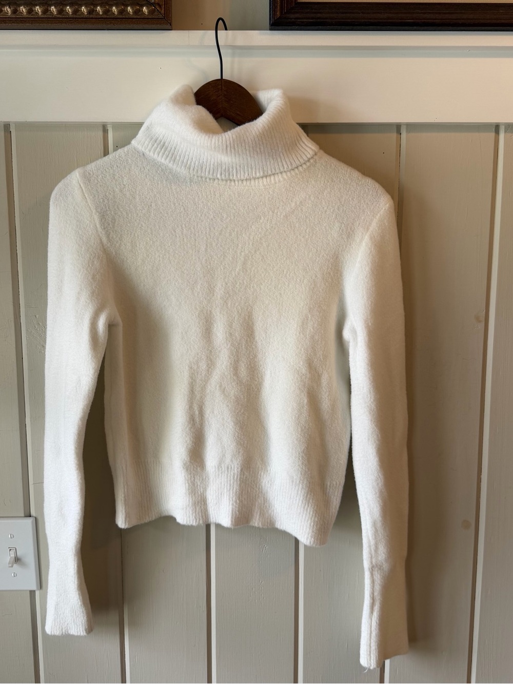 NWOT Zara Cream Turtleneck Sweater, Size Large